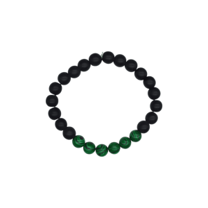 Pulsera de ónix con piedra malaquita