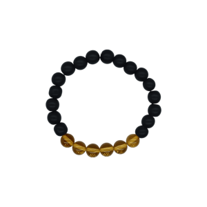 Pulsera de ónix con cuarzo citrino