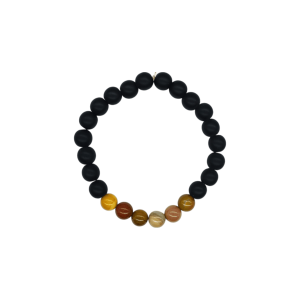 Pulsera de ónix con piedra jaspe mokaíta