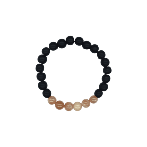 Pulsera de ónix con piedra sol