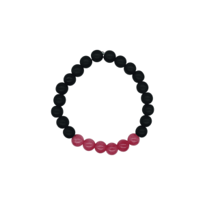 Pulsera de ónix con piedra rodocrosita de argentina