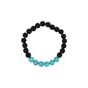 Pulsera de ónix con piedra turquesa