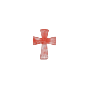 Dije en forma de cruz de cuarzo cherry de 35mm x 45mm