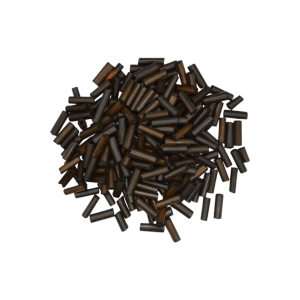 Cuentas de bambú quemado de 4x13mm | Color café oscuro