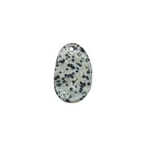 Lengueta de piedra jaspe dalmata con perforación