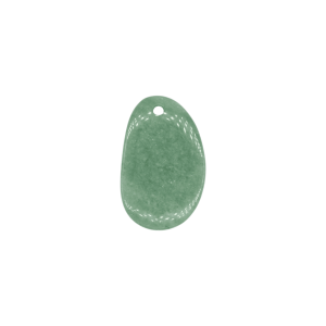 Lengueta de cuarzo verde con perforación