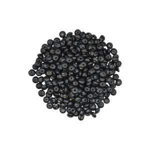 Cuentas de madera tipo dona de 4x8mm | Color negro