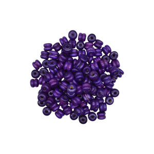 CUENTAS DE MADERA TIPO DONA DOBLE