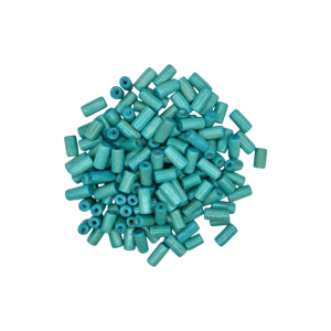Cuentas de madera tipo tubo de 12x5mm | Color azul