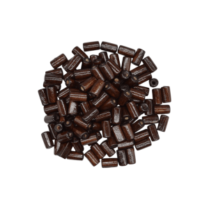 Cuentas de madera tipo tubo de 12x5mm | Color café