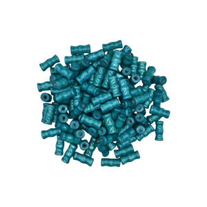 Cuentas de madera tipo hueso de 15x7mm | Color azul