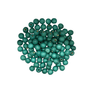 Cuentas de madera tipo panal de 11x12mm | Color azul