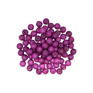 Cuentas de madera tipo panal de 11x12mm | Color morado