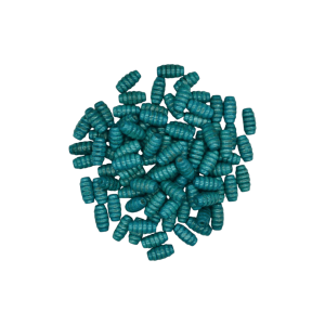 Cuentas de madera tipo panal de 15x8mm | Color azul