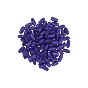 Cuentas de madera tipo panal de 15x8mm | Color morado