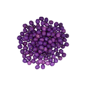 Cuentas de madera tipo panal de 4x10mm | Color morado