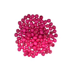 Cuentas de madera tipo panal de 4x10mm | Color rosa