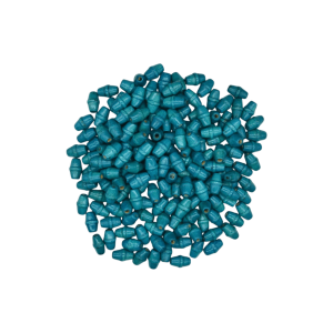 Cuentas de madera tipo rombo de 7x10mm | Color turquesa