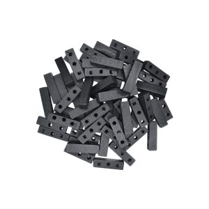 Cuentas de madera tipo rectangunlo separador de 7x23mm | Color negro