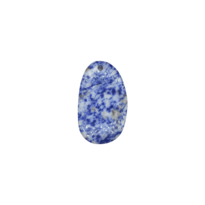 Lengueta de piedra sodalita con perforación