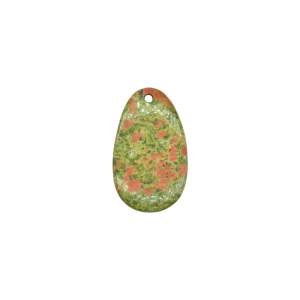 Lengueta de piedra unakita con perforación