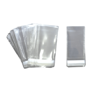 Bolsa de celofán sin cenefa con adhesivo | 4.3cm x 10cm | 100pz