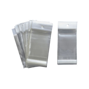 Bolsa de celofán con cenefa con adhesivo | 7cm x 15cm | 100pz