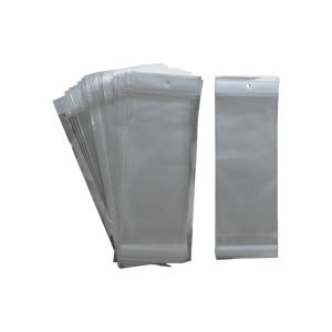 Bolsa de celofán con cenefa con adhesivo | 9.5cm x 27.5cm | 100pz