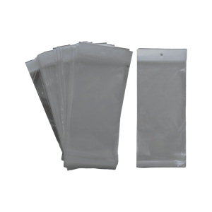 Bolsa de celofán con cenefa con adhesivo | 9.8cm x 21.5cm | 100pz