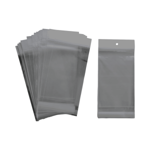 Bolsa de celofán con cenefa con adhesivo | 10cm x 21.5cm | 100pz