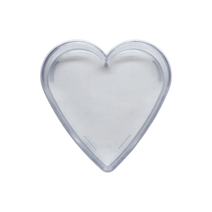 Estuche de plástico para bisutería en forma de corazón