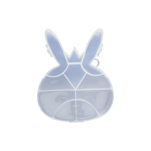 Estuche de plástico para bisutería en forma de conejo | 10 divisiones