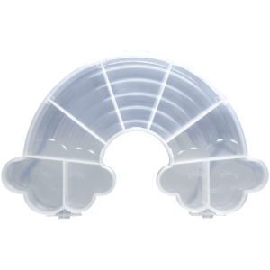 Estuche de plástico para bisutería en forma de nube arcoíris | 9 divisiones