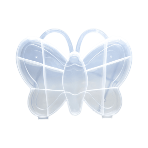 Estuche de plástico para bisutería en forma de mariposa | 13 divisiones