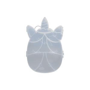 Estuche de plástico para bisutería en forma de unicornio | 9 divisiones