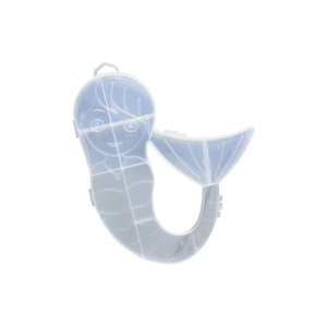 Estuche de plástico para bisutería en forma de sirena | 8 divisiones